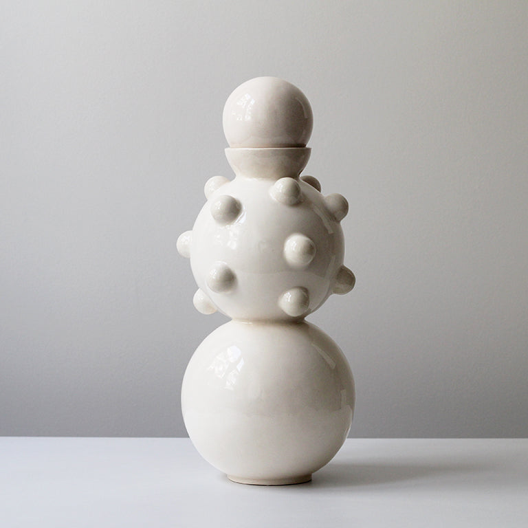 Jecmuse Ceramic Studio Bubble Vase - Cream