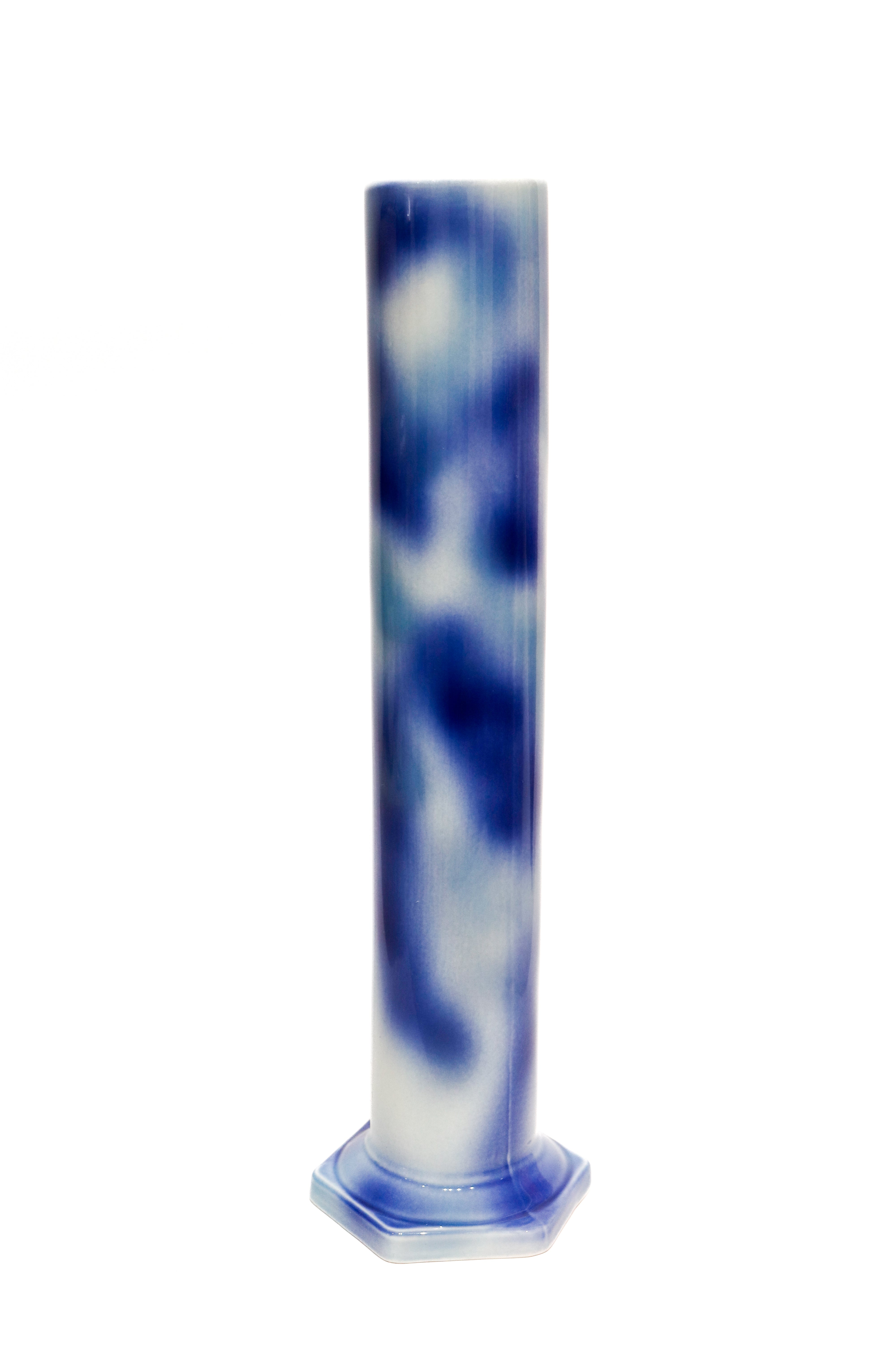 FRIZBEE CERAMICS Cylinder Vase - Blue Terrazzo
