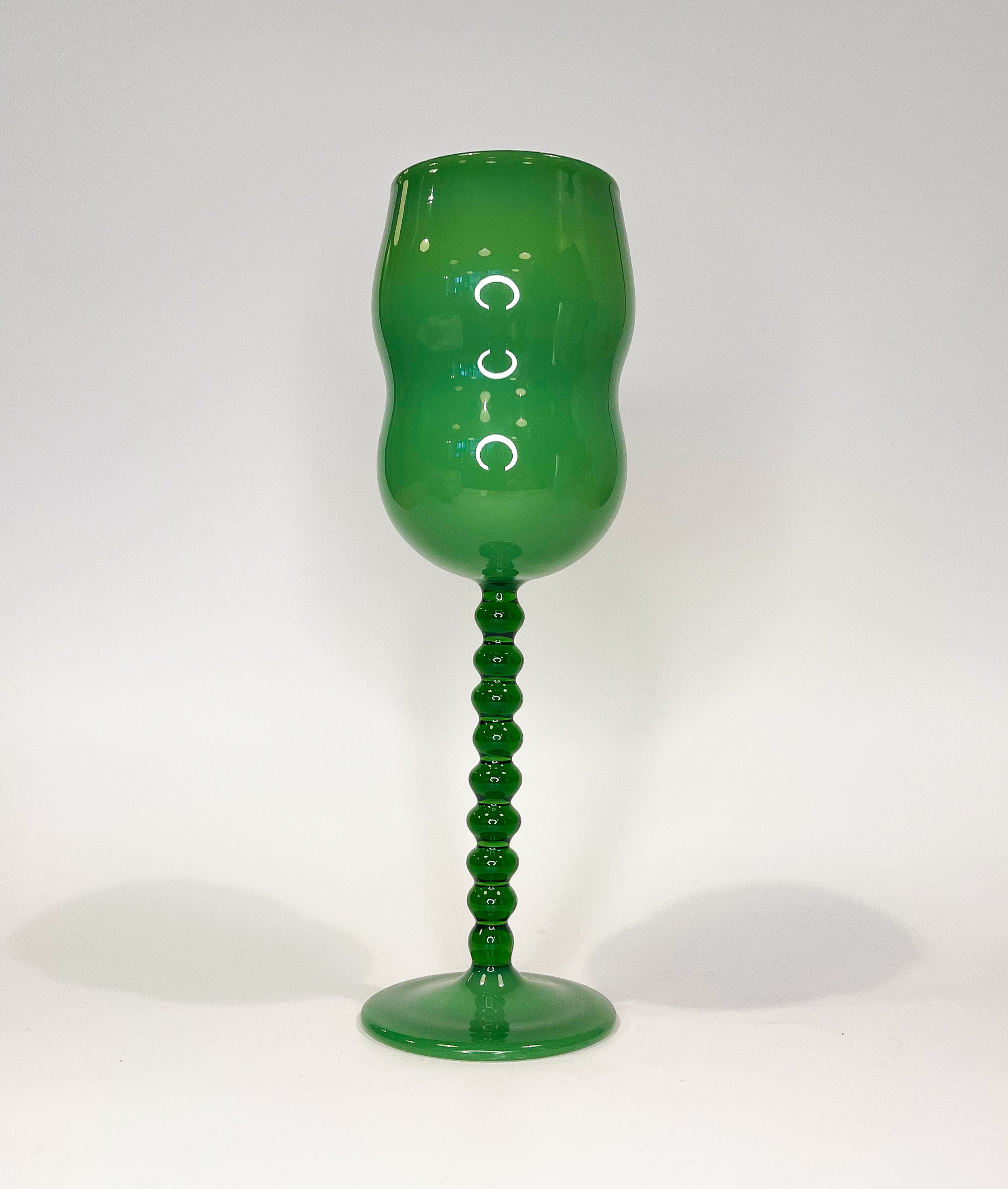 Ornamental by Lameice Dreamlike Wineglass in Green