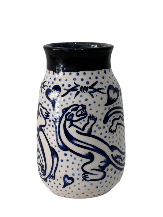 Panther vase