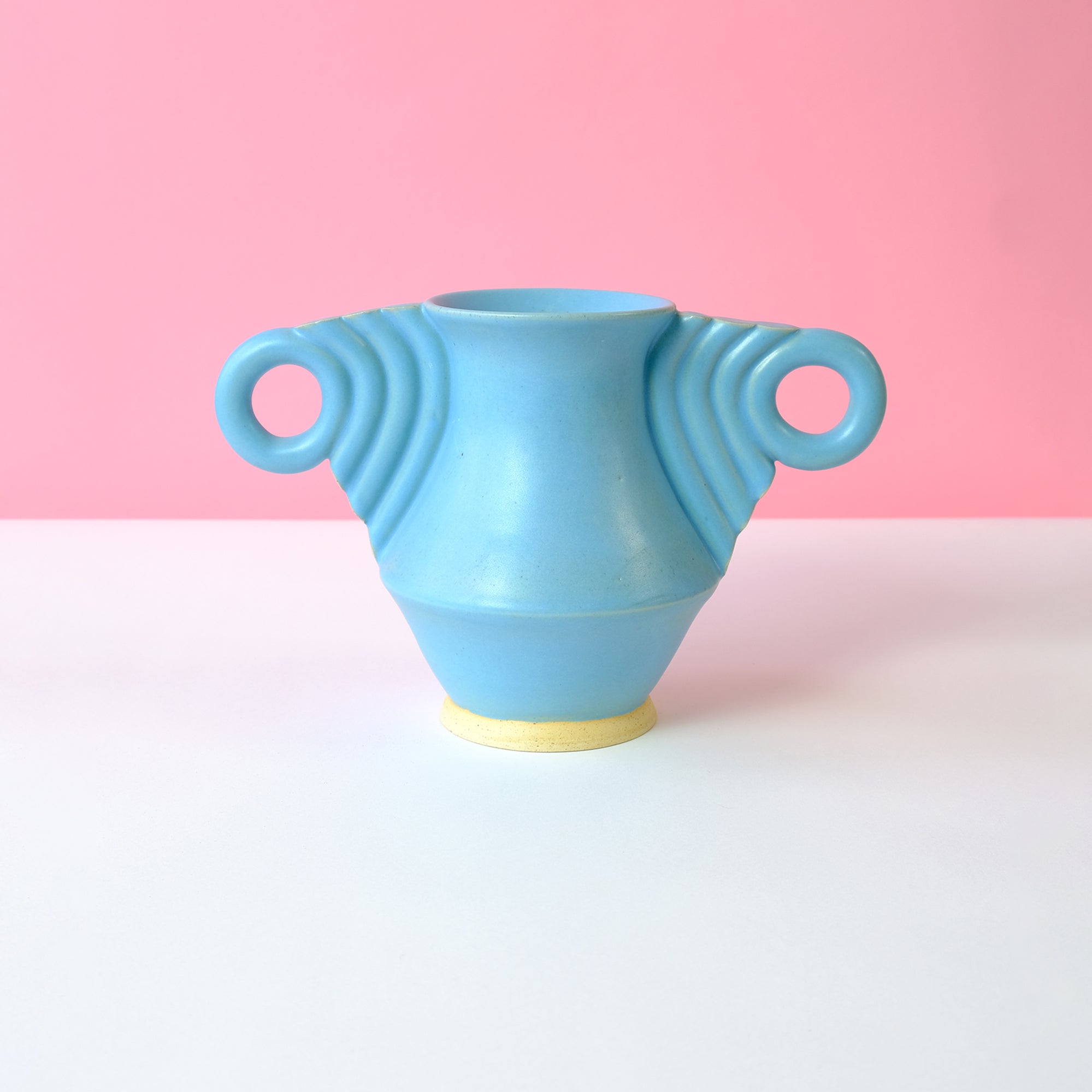 Beginner Ceramics Small Vase in Baby Blue