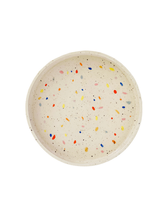 Double Sprinkles Hand-painted and Handmade Ceramics Plate