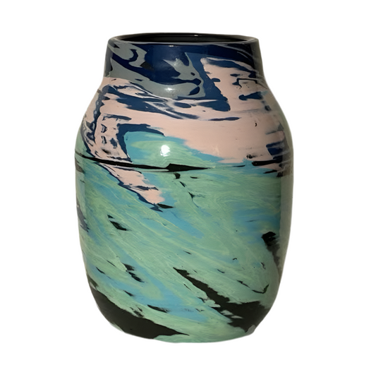 Multi colored Marbled Vase