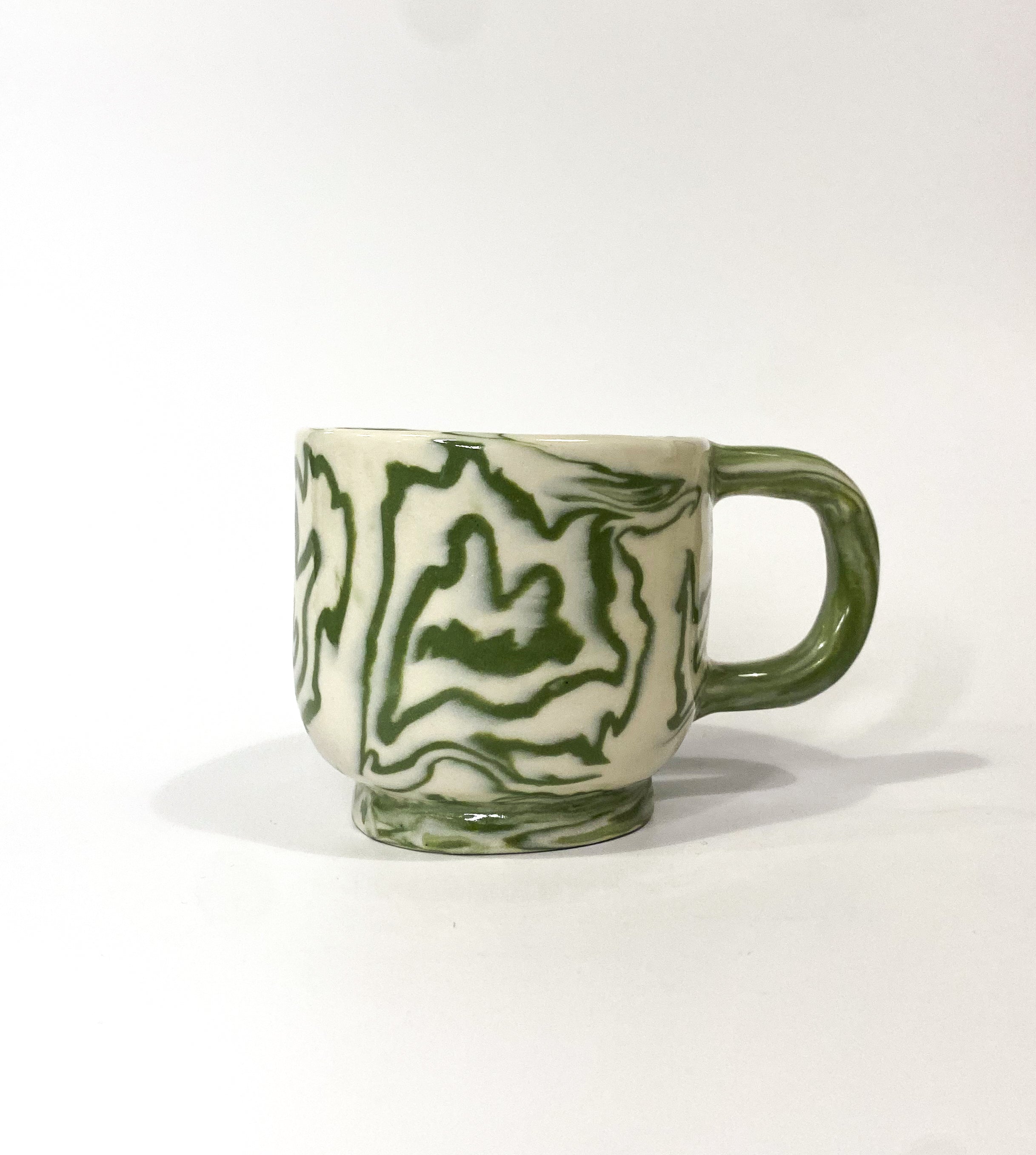 Isabel Rower Marbled Mini Teacup in Green