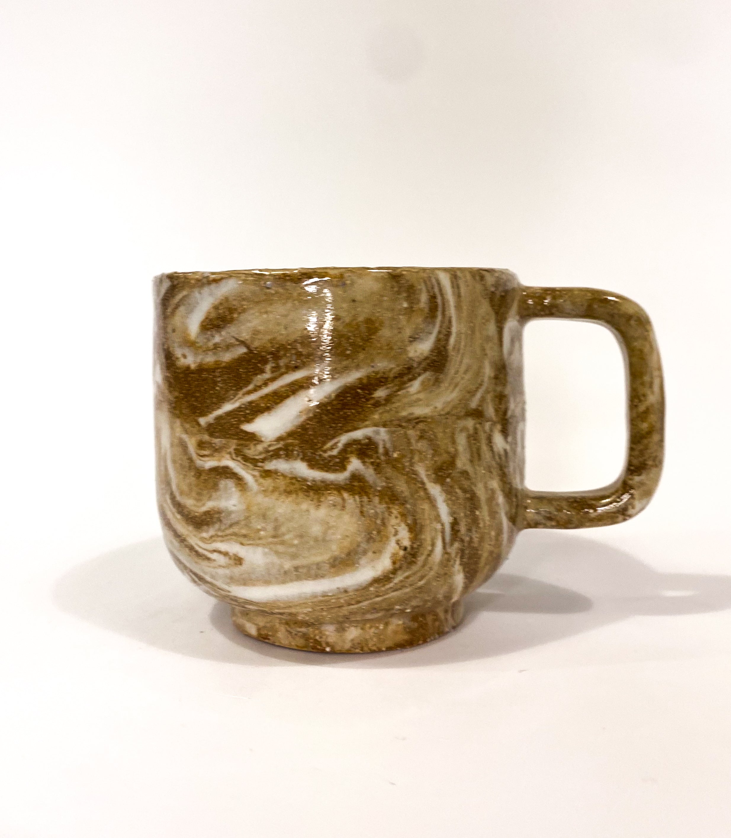 Isabel Rower Marbled Mini Teacup in Brown