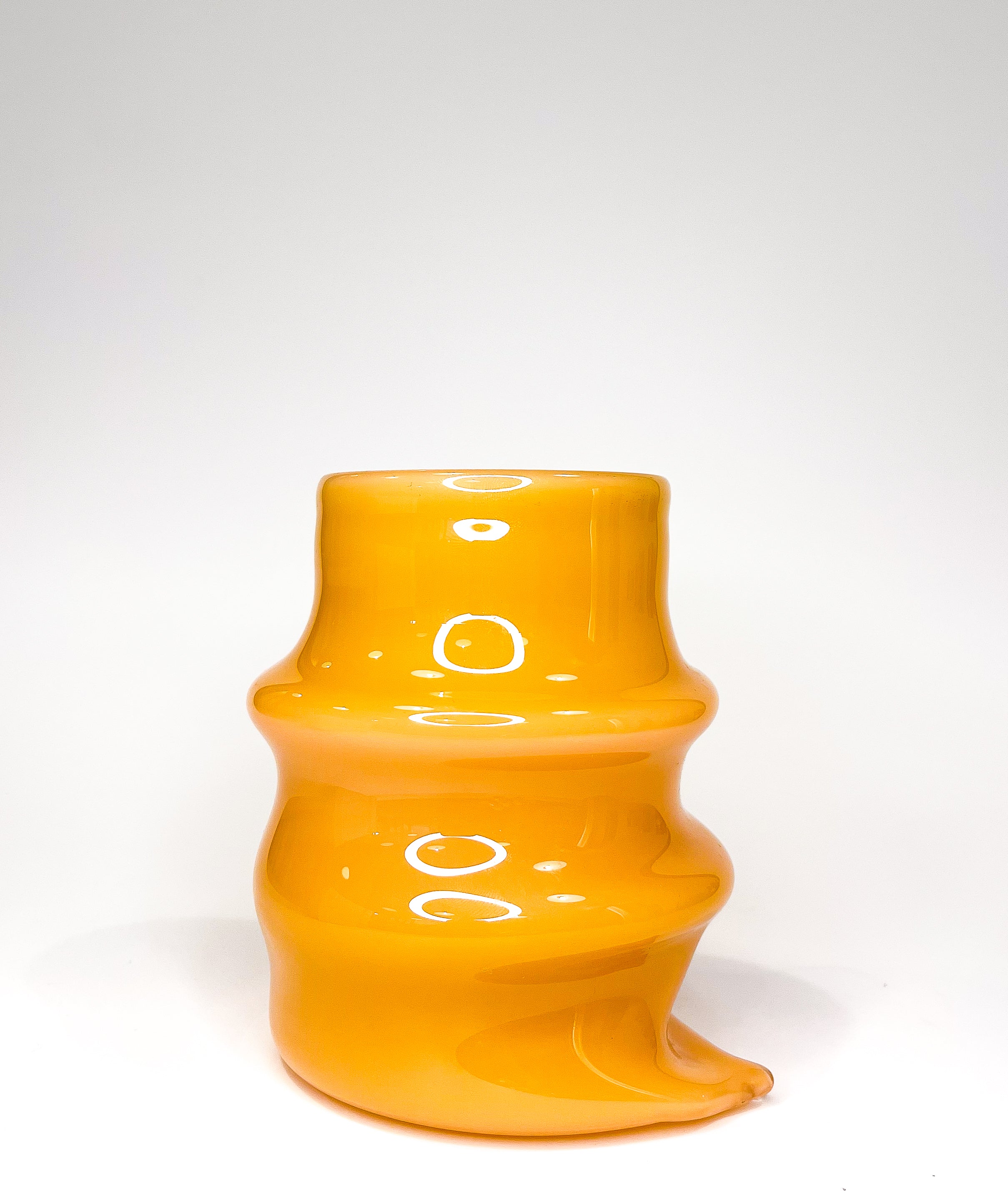 Sticky Glass Deflated Cup in Orange