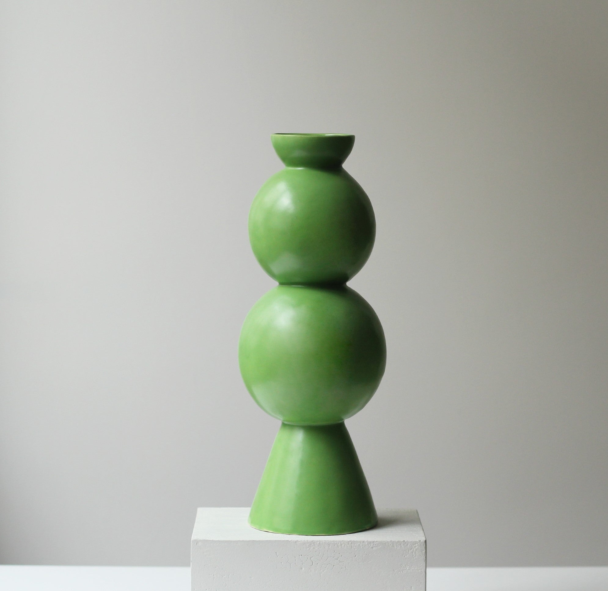 Jecmuse Ceramic Studio Matte Vase - Green