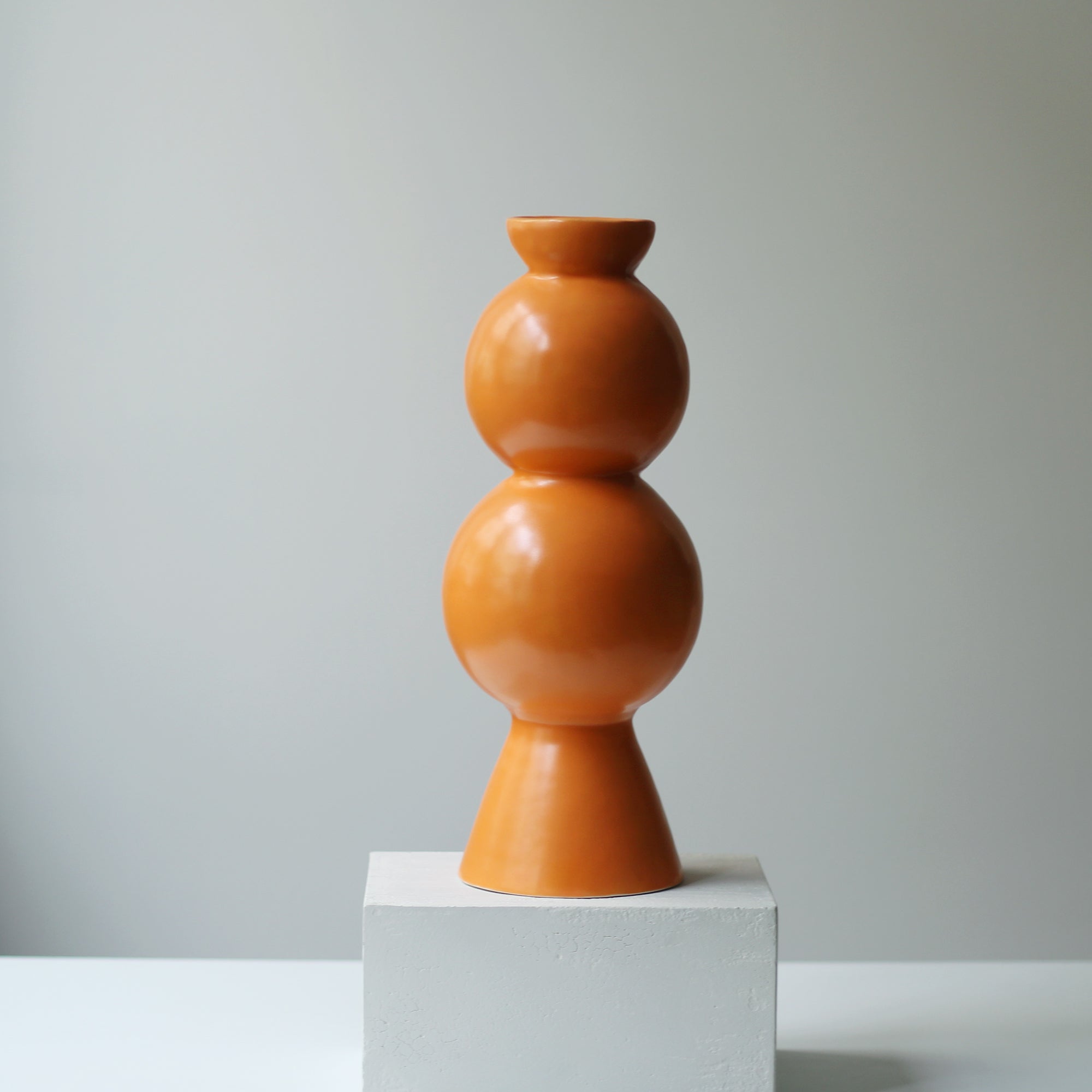Jecmuse Ceramic Studio Matte Vase - Orange