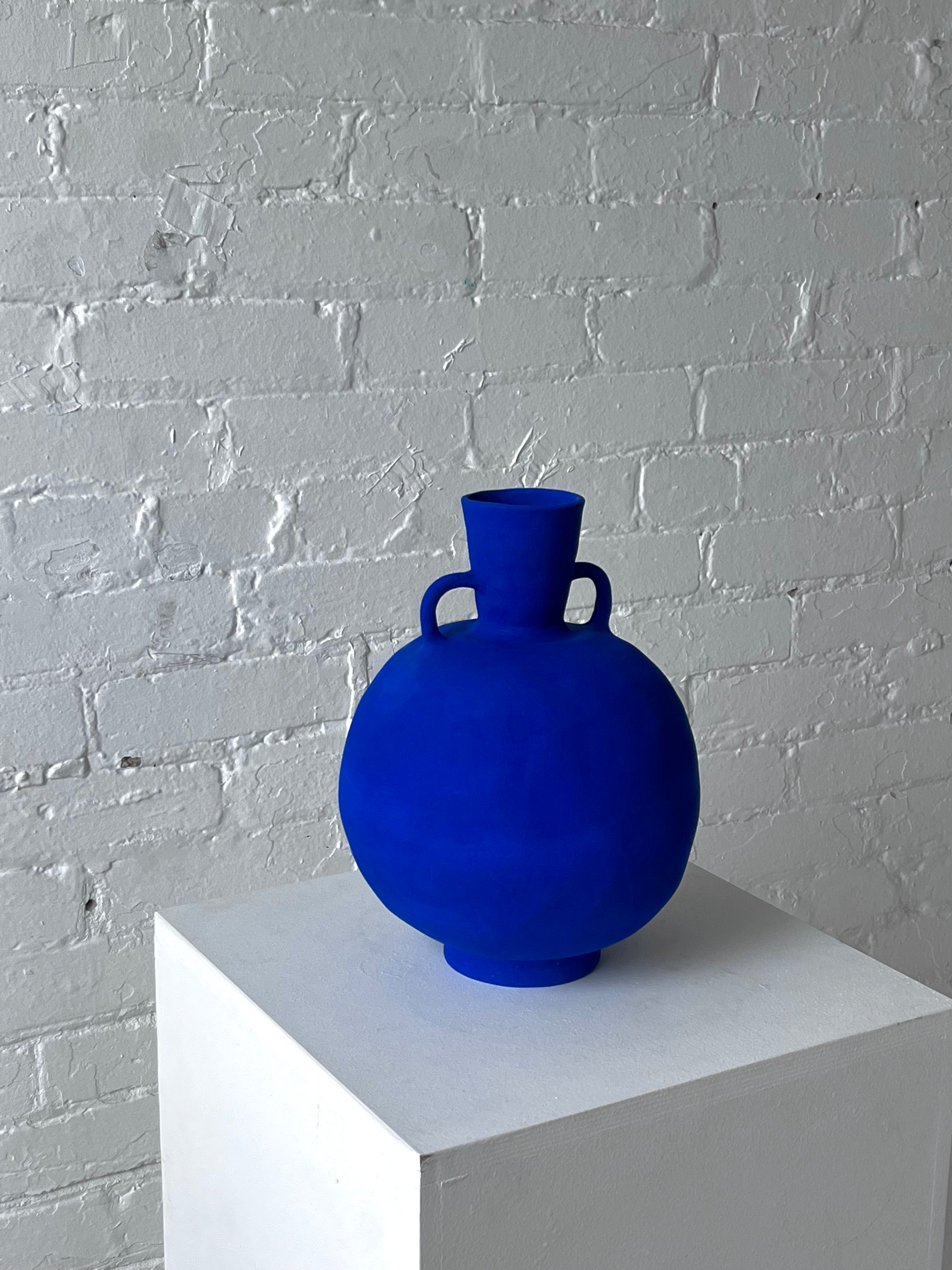 Solem Ceramics Pelike Vase in Matte Cobalt