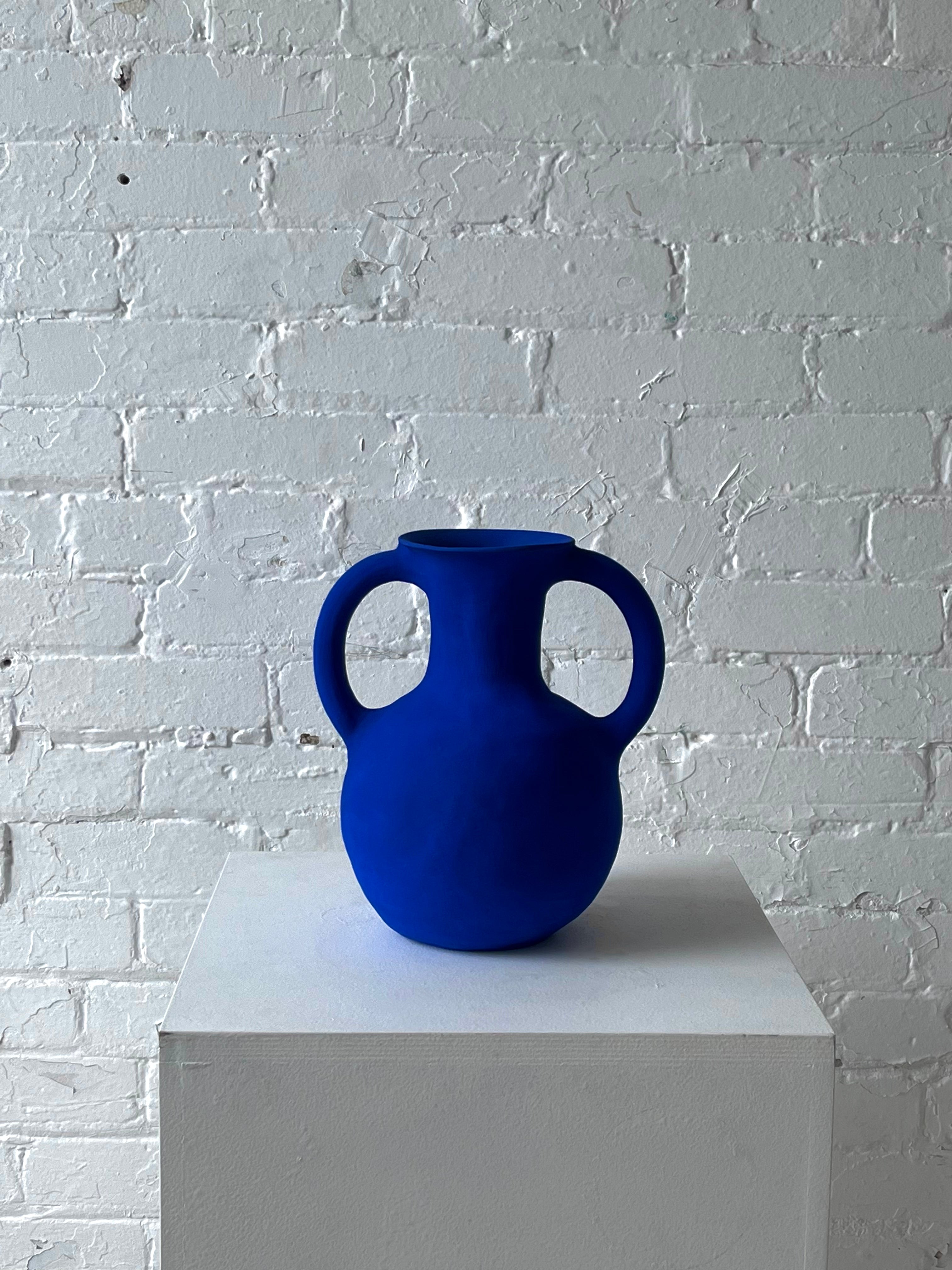 Solem Ceramics Round Amphora in Matte Cobalt