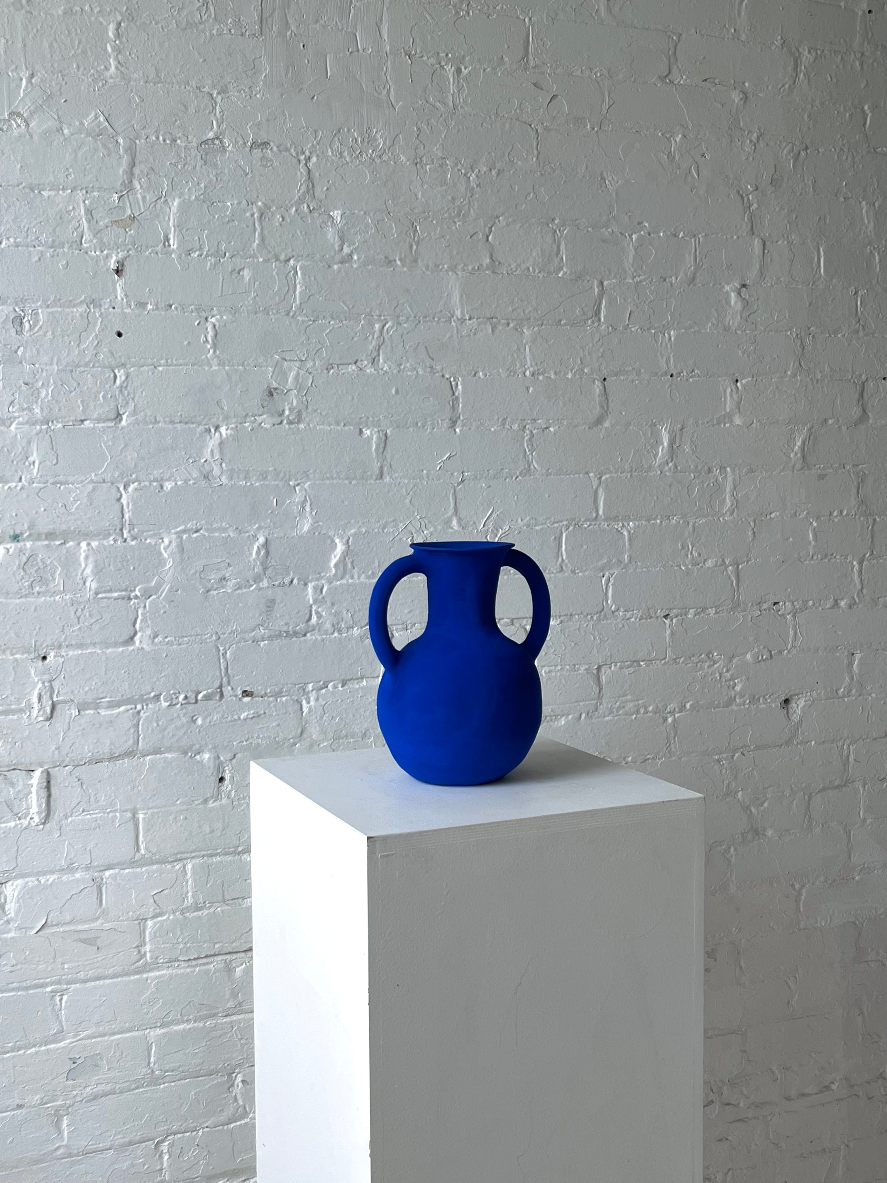 Solem Ceramics Round Amphora in Matte Cobalt