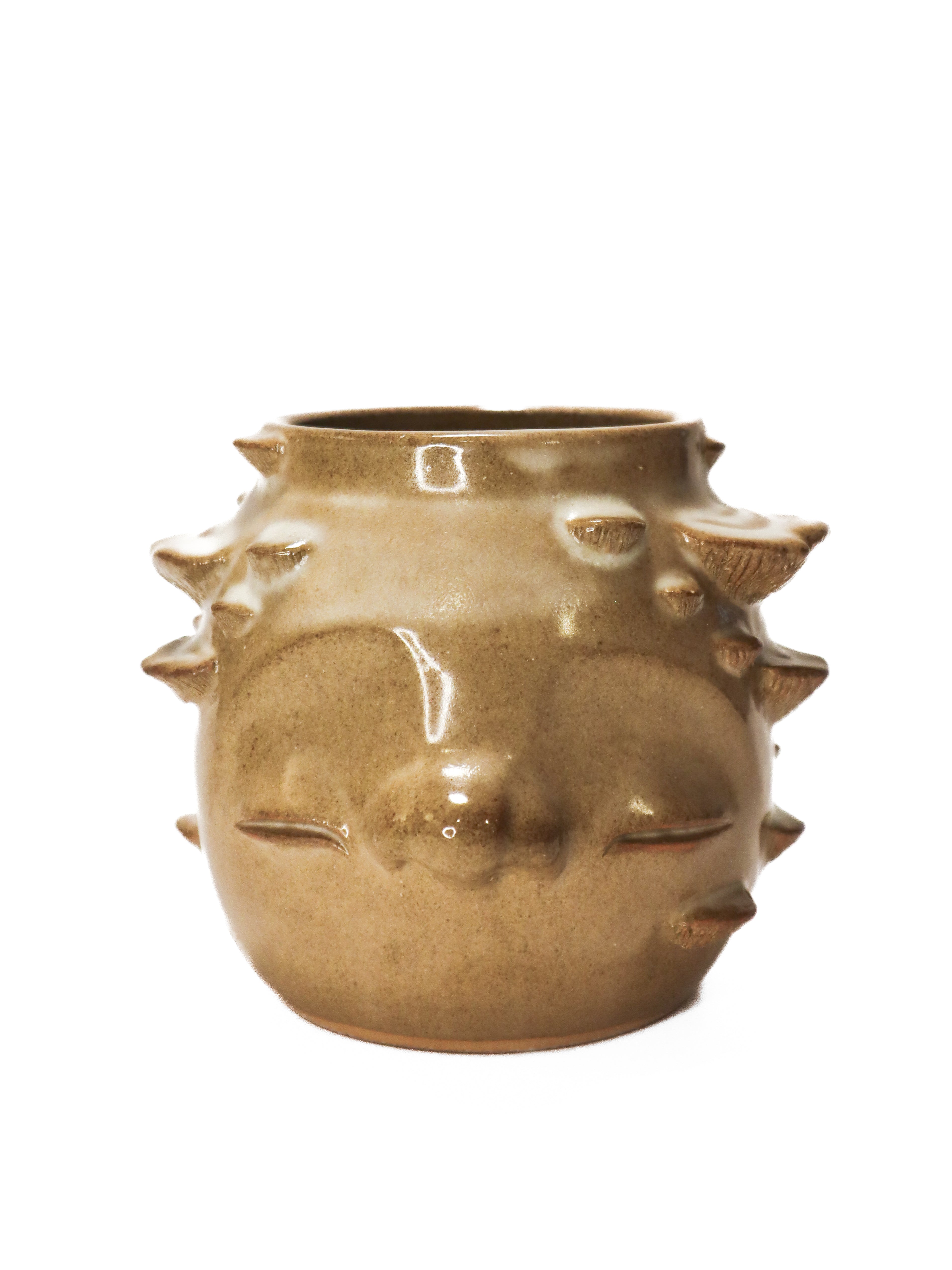 TERRA HUMIDA Ceramics Brown Mushroom Bomo Vase