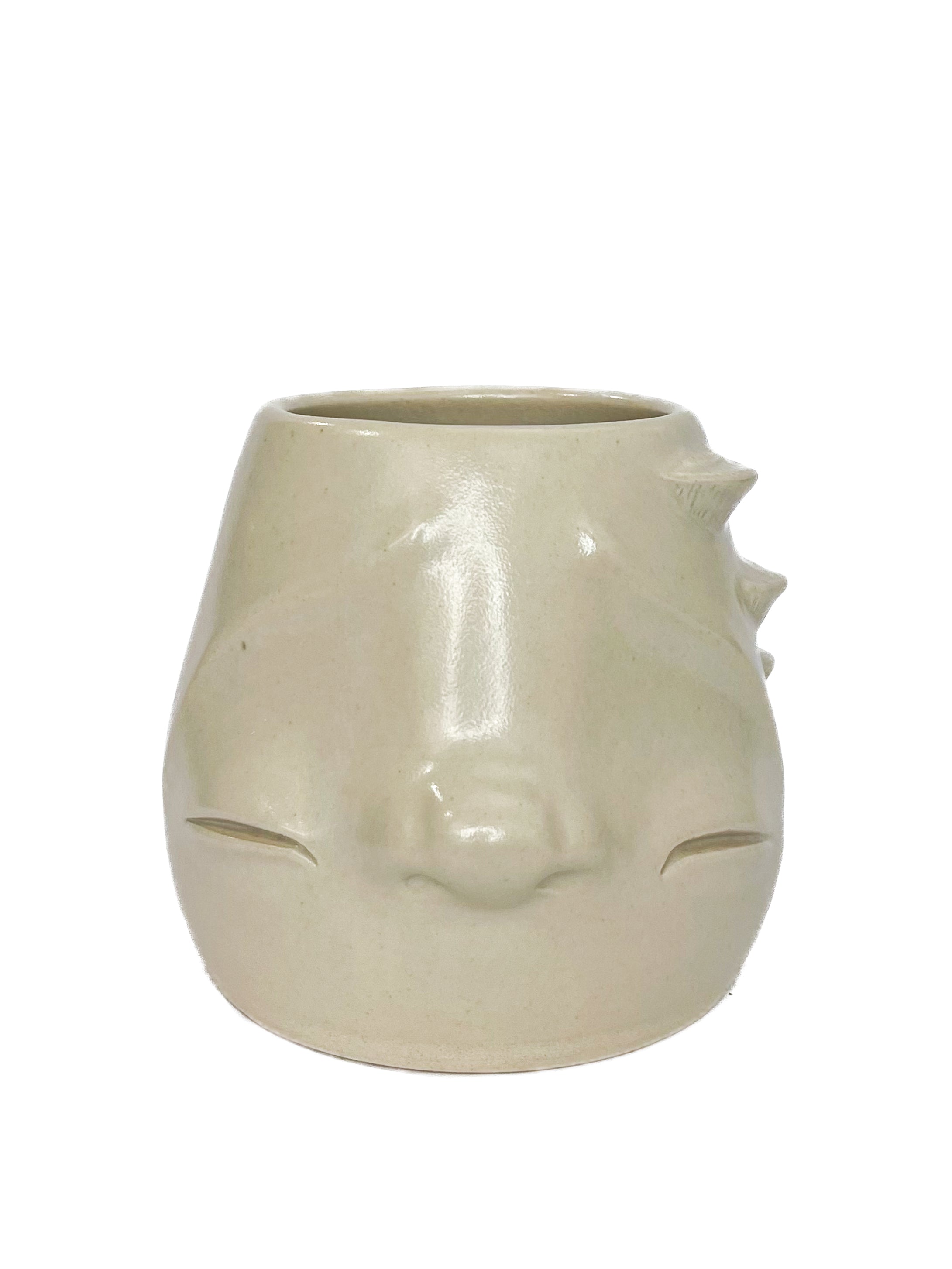 TERRA HUMIDA Ceramics White Mushroom Bomo Vase